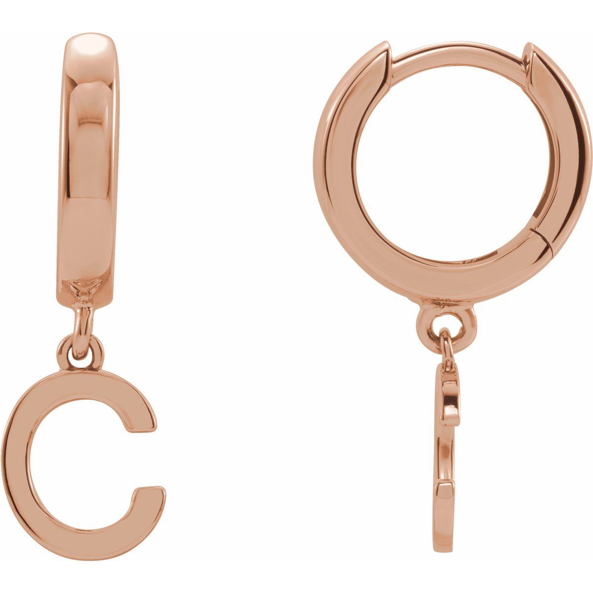 Initial Huggie Earrings