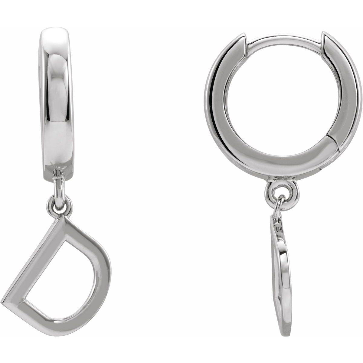 Initial Huggie Earrings