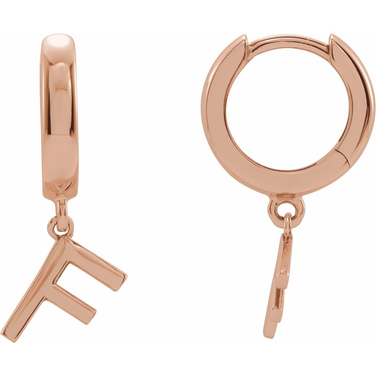 Initial Huggie Earrings