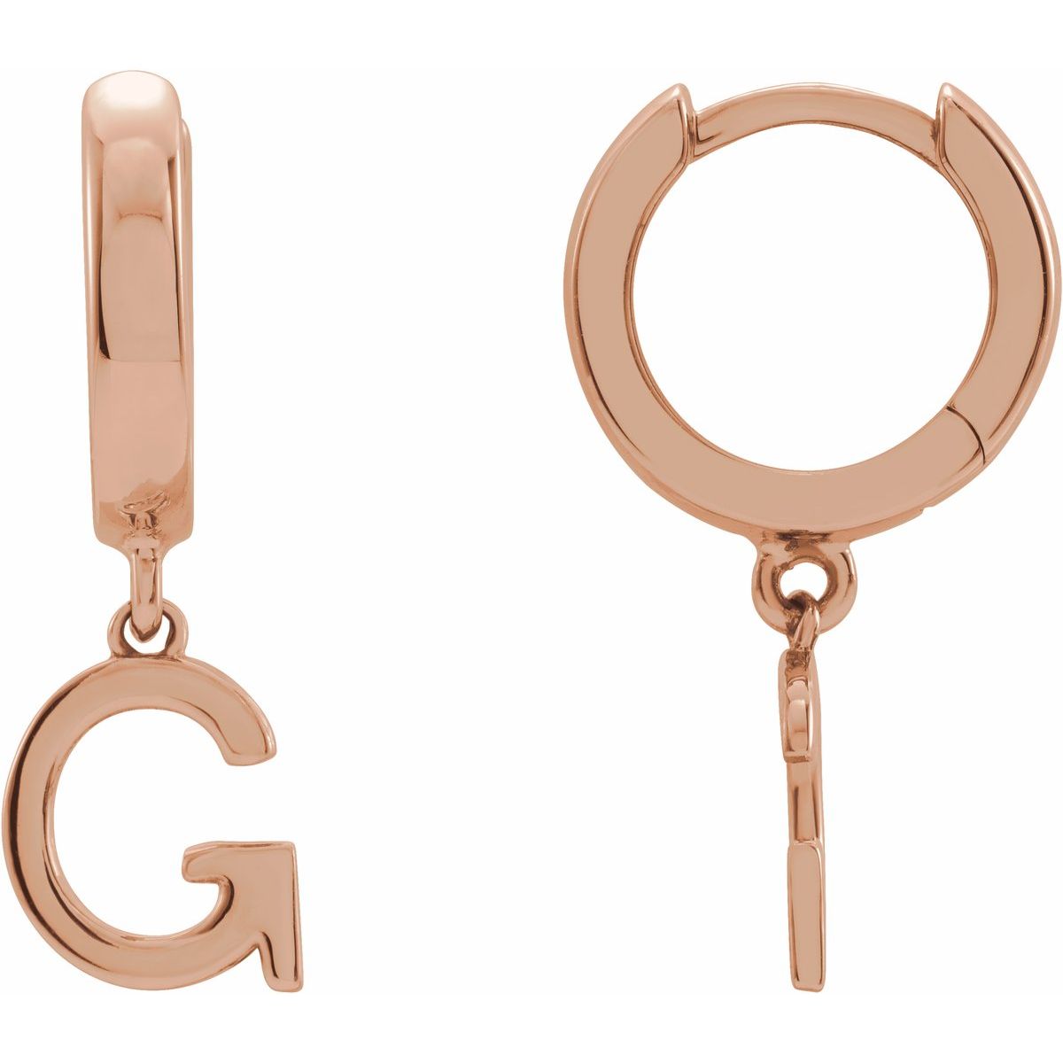 Initial Huggie Earrings