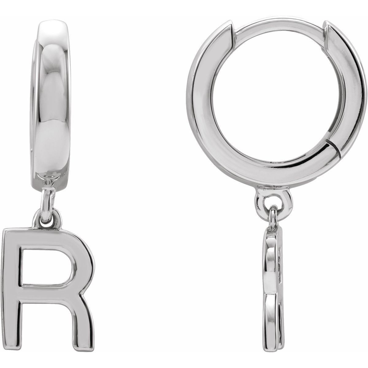 Initial Huggie Earrings