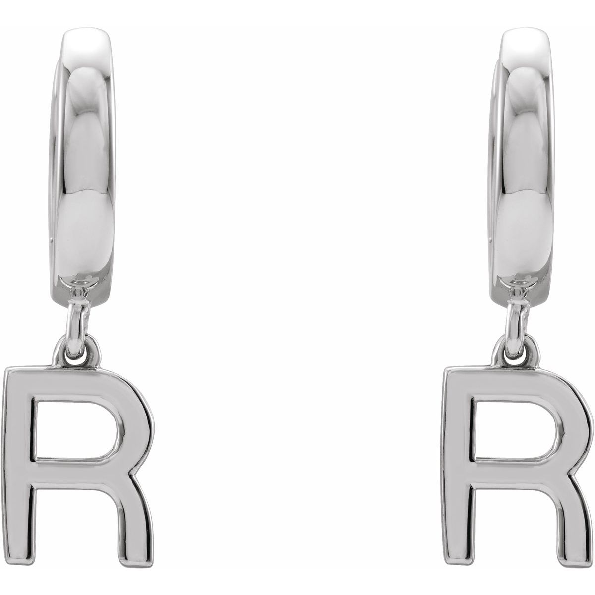 Initial Huggie Earrings