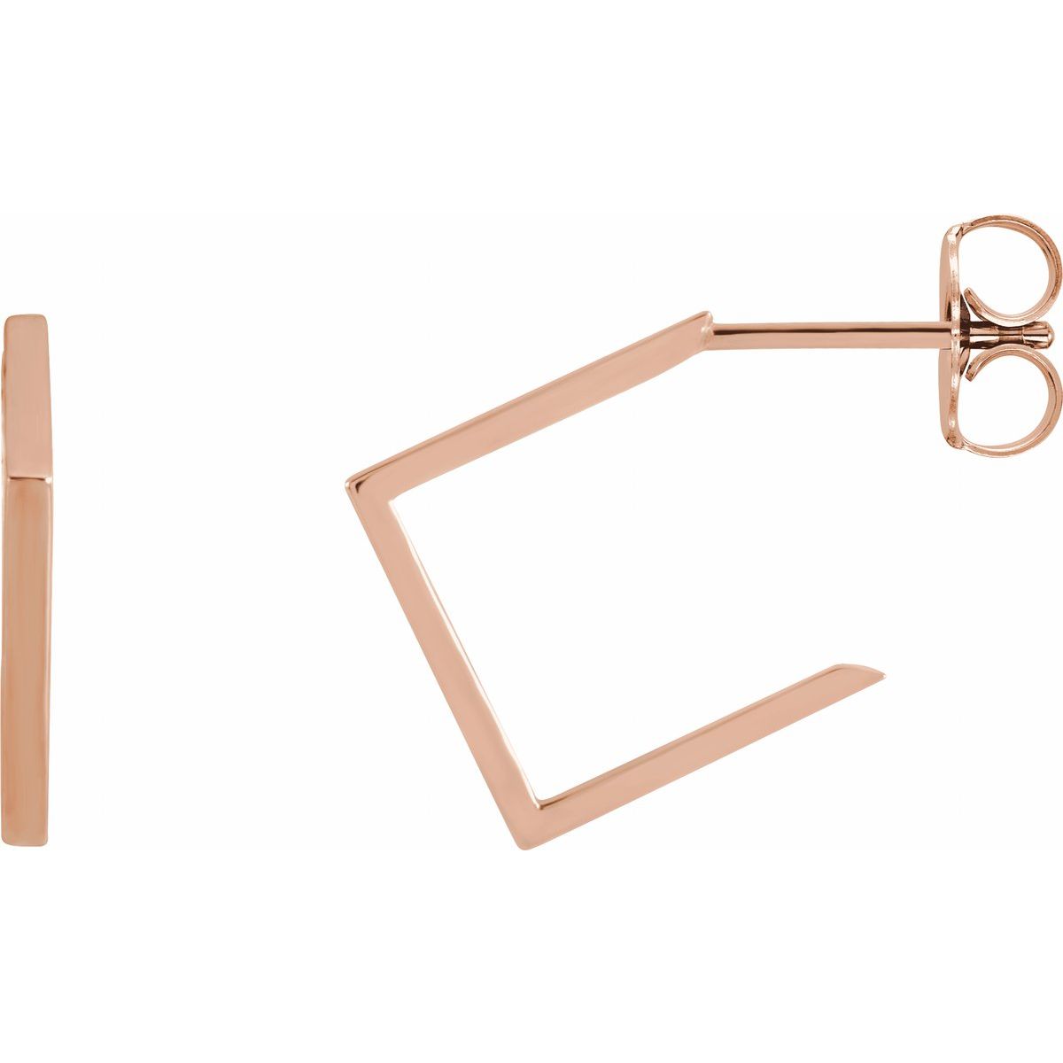 Geometric Hoop Earrings (15.76 X 1.38 Mm)