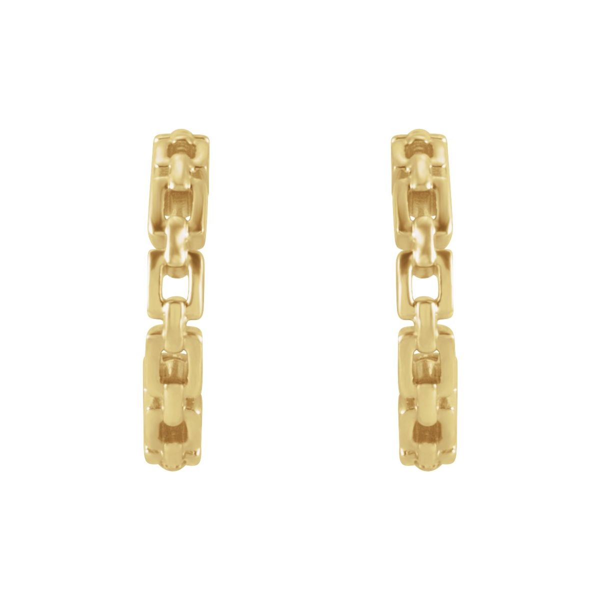 Chain Link Hoop Earrings (10.2 X 10.2 Mm)