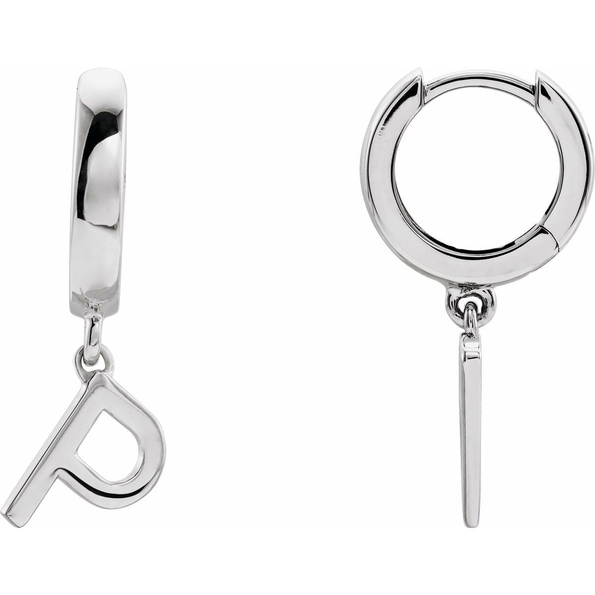 Initial Huggie Earrings