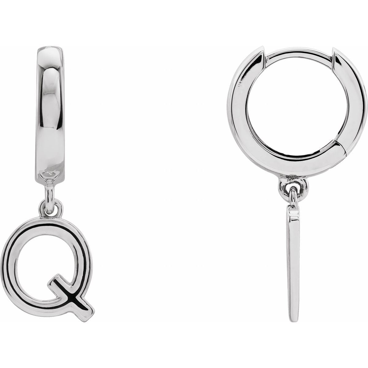 Initial Huggie Earrings