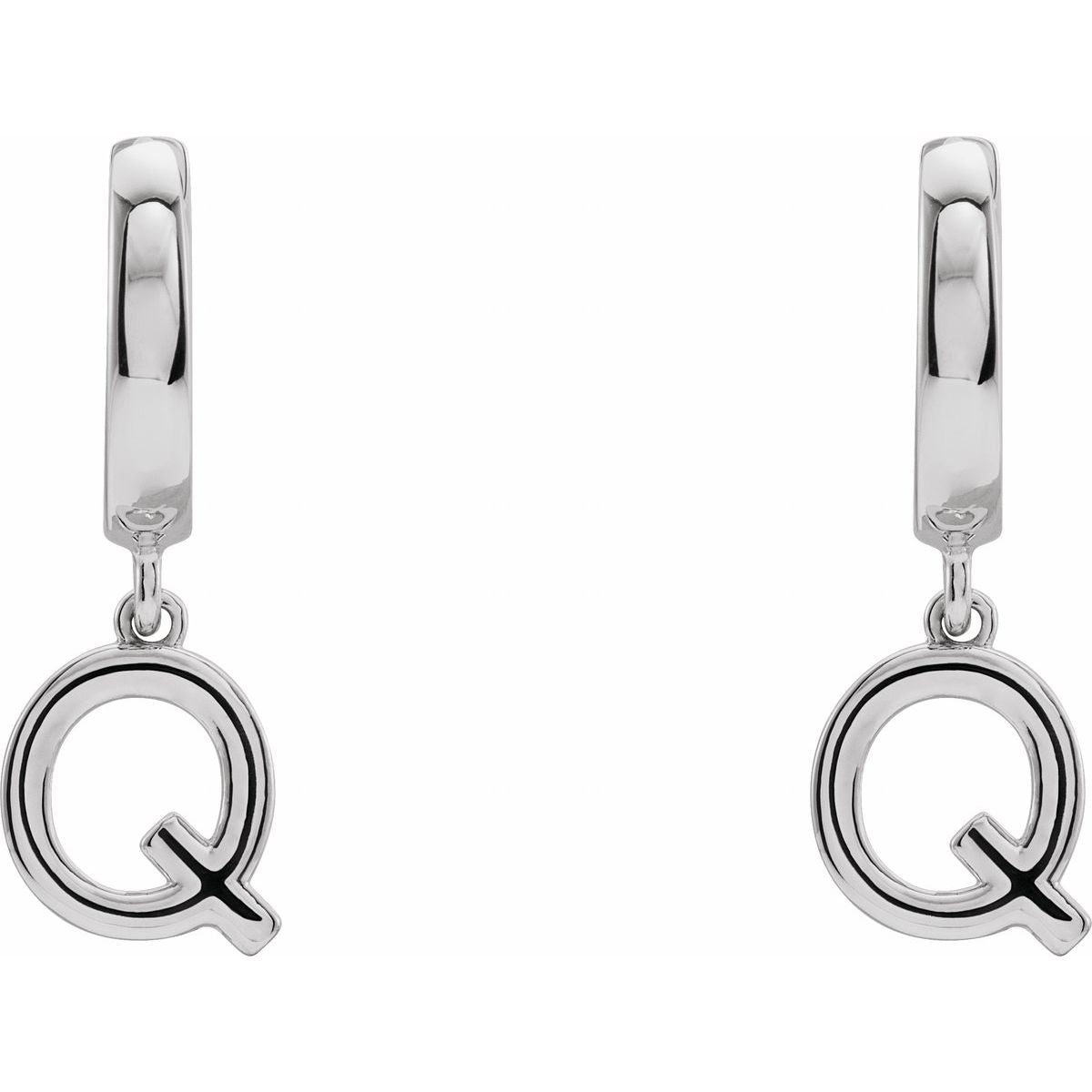 Initial Huggie Earrings