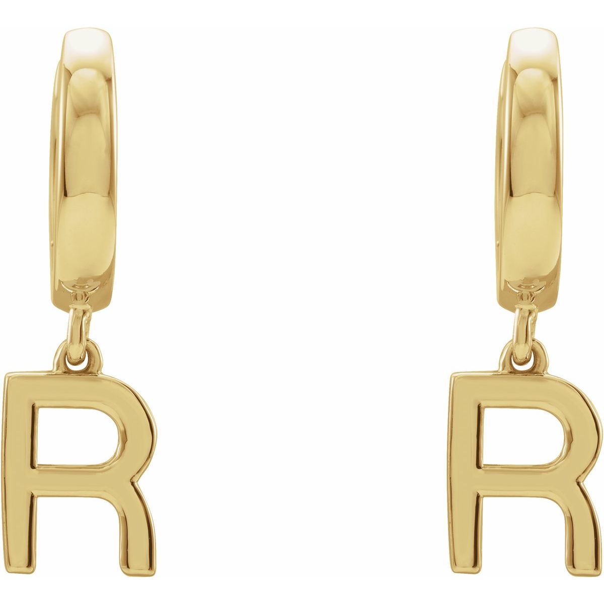 Initial Huggie Earrings
