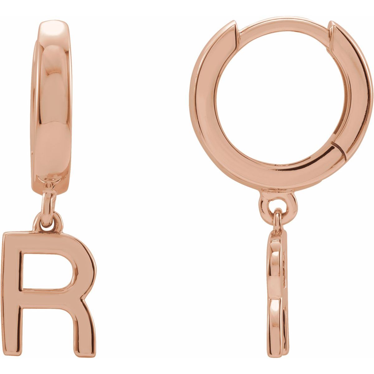 Initial Huggie Earrings