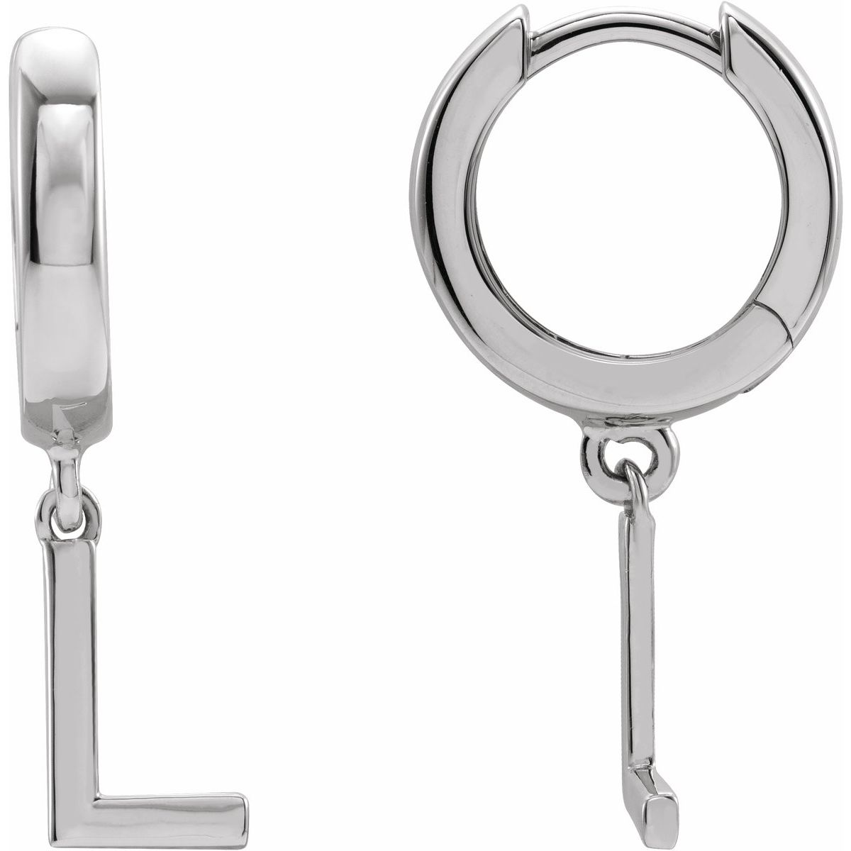 Initial Huggie Earrings