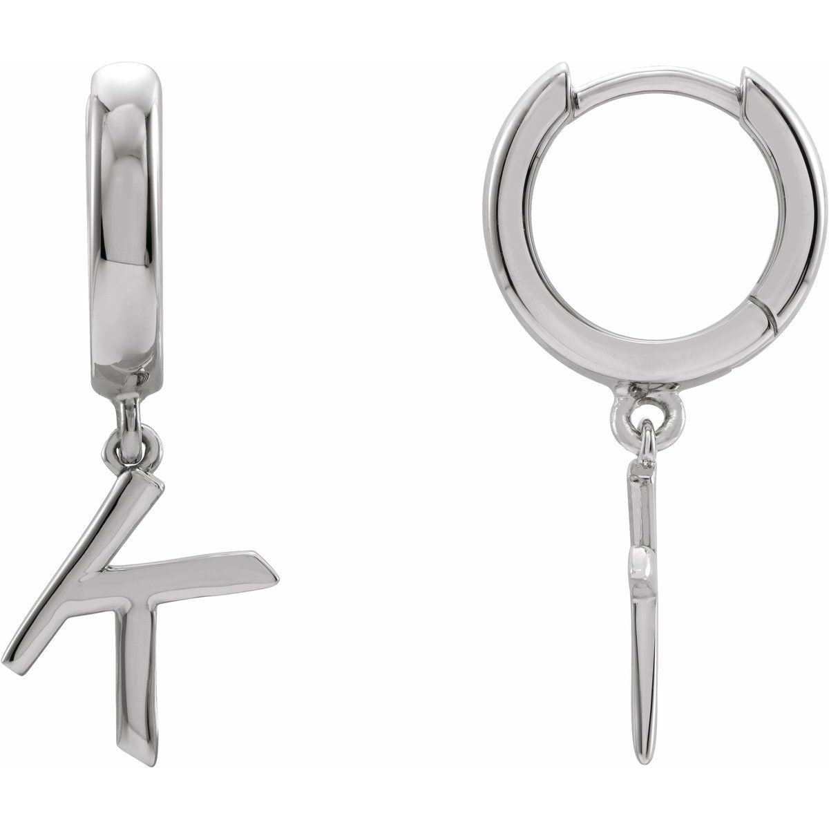 Initial Huggie Earrings