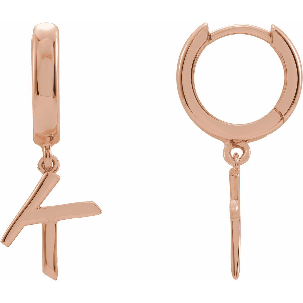 Initial Huggie Earrings