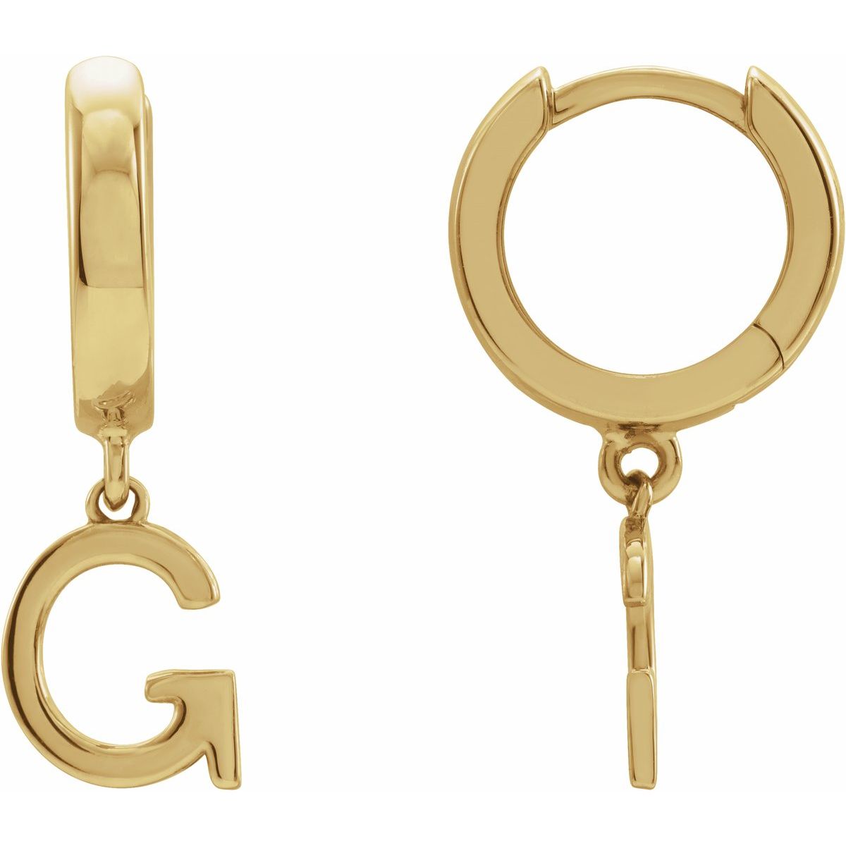 Initial Huggie Earrings