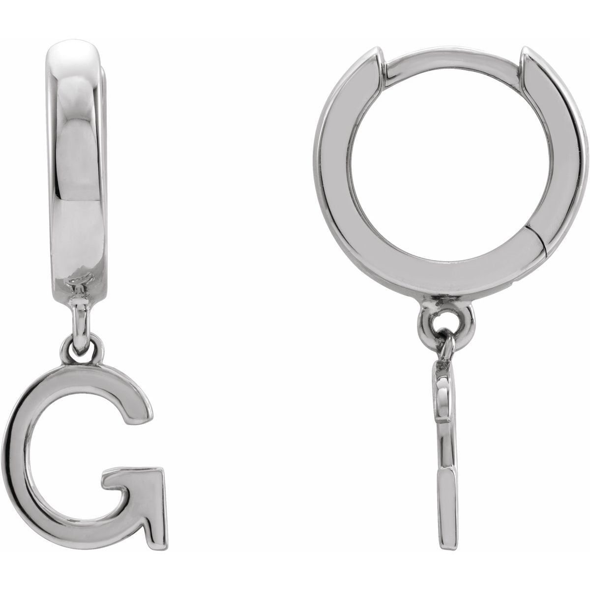 Initial Huggie Earrings