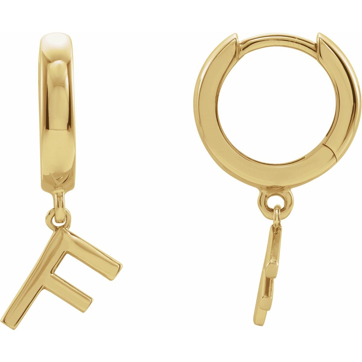 Initial Huggie Earrings