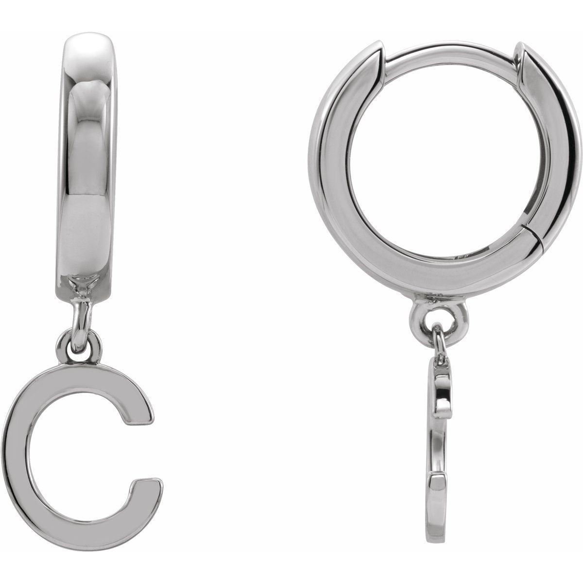 Initial Huggie Earrings