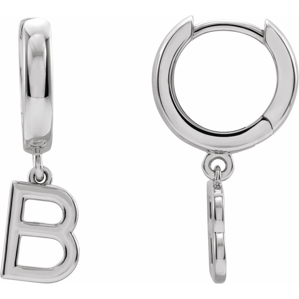 Initial Huggie Earrings