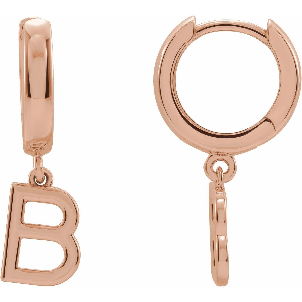Initial Huggie Earrings