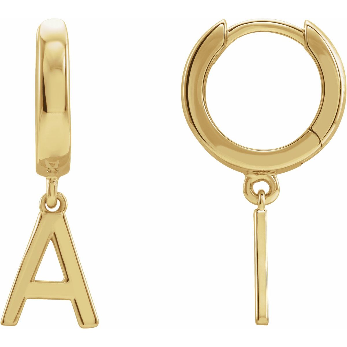 Initial Huggie Earrings