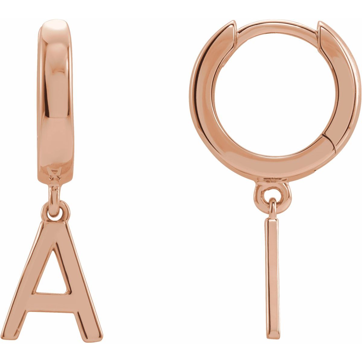 Initial Huggie Earrings