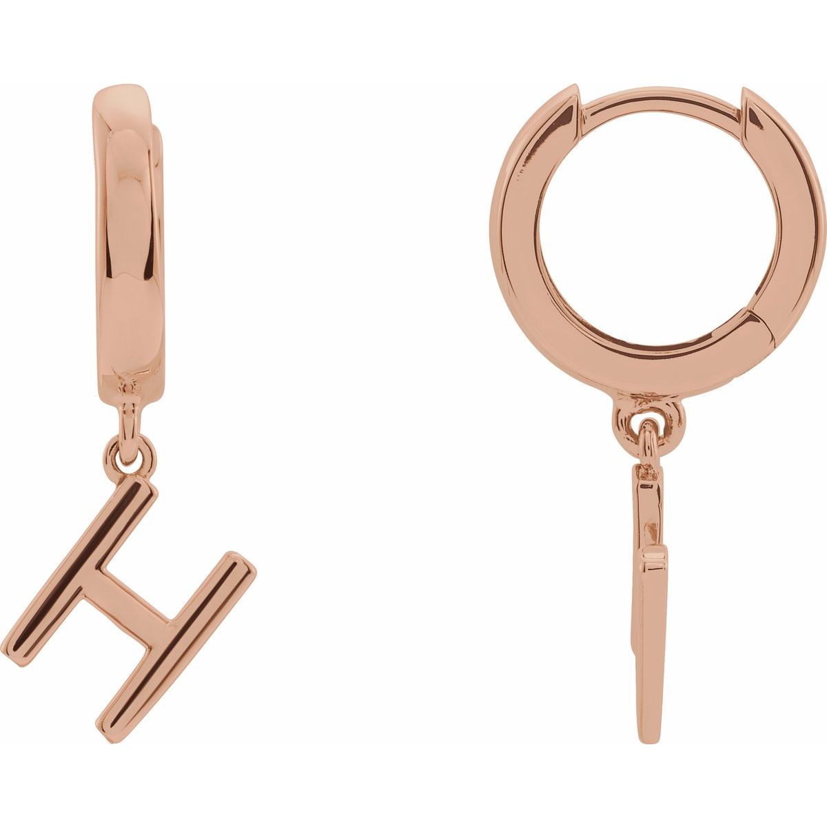 Initial Huggie Earrings