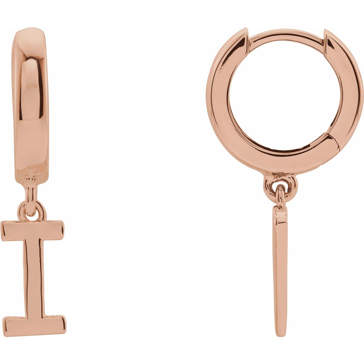 Initial Huggie Earrings