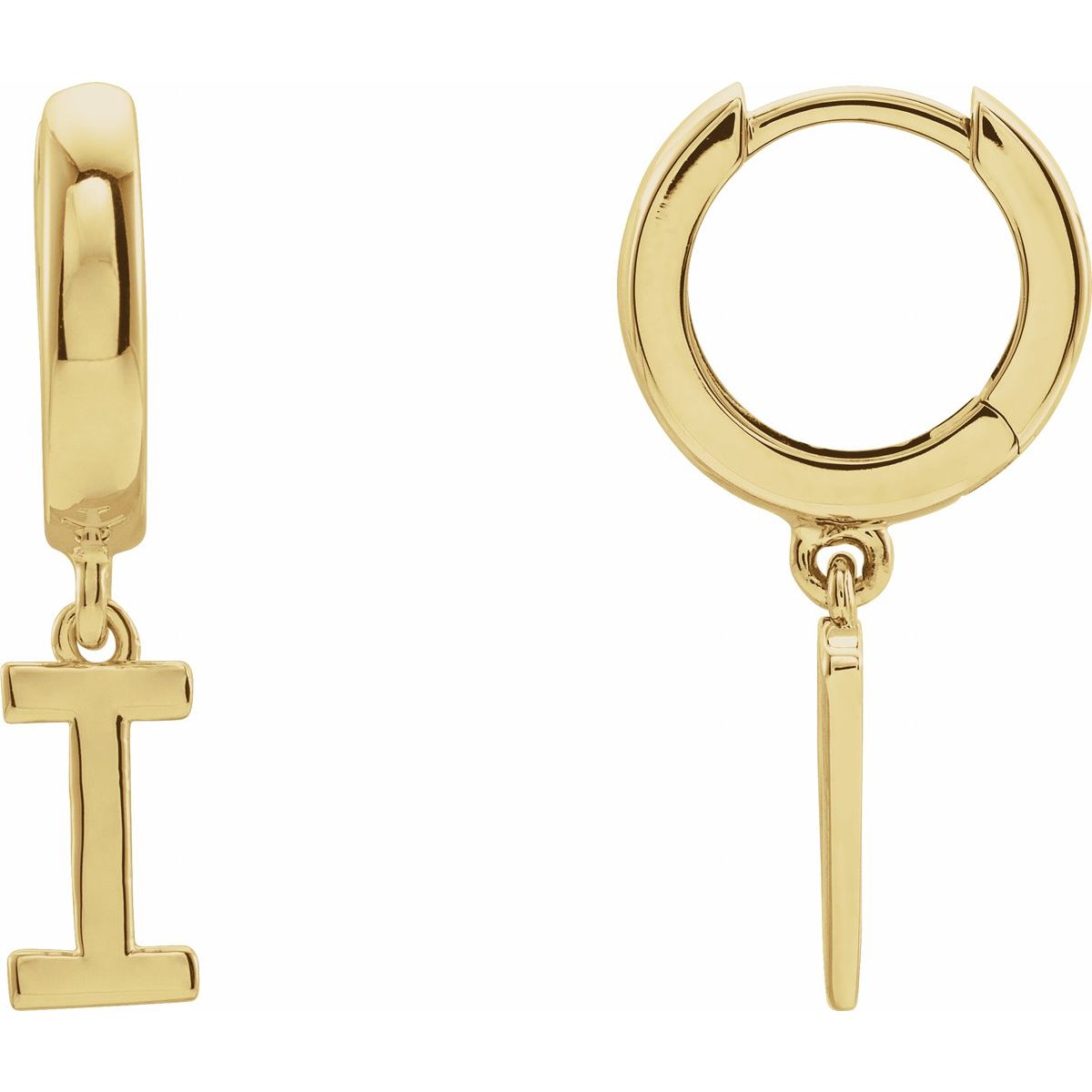 Initial Huggie Earrings