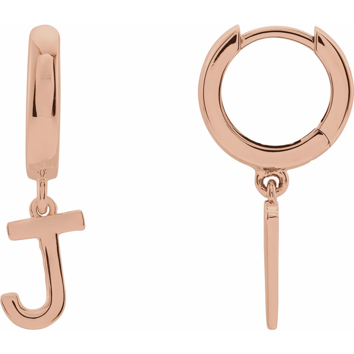 Initial Huggie Earrings