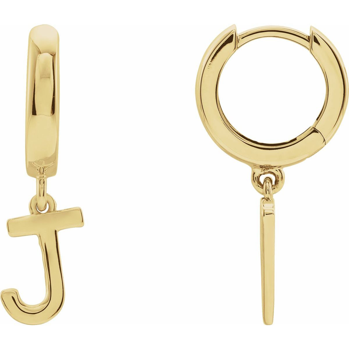 Initial Huggie Earrings