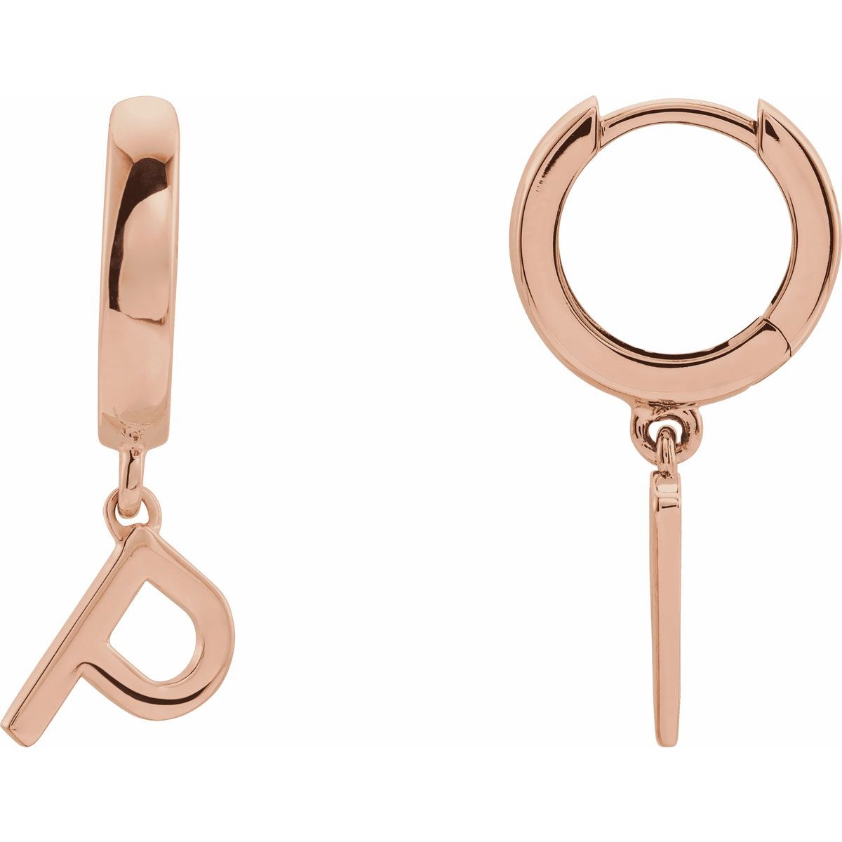 Initial Huggie Earrings