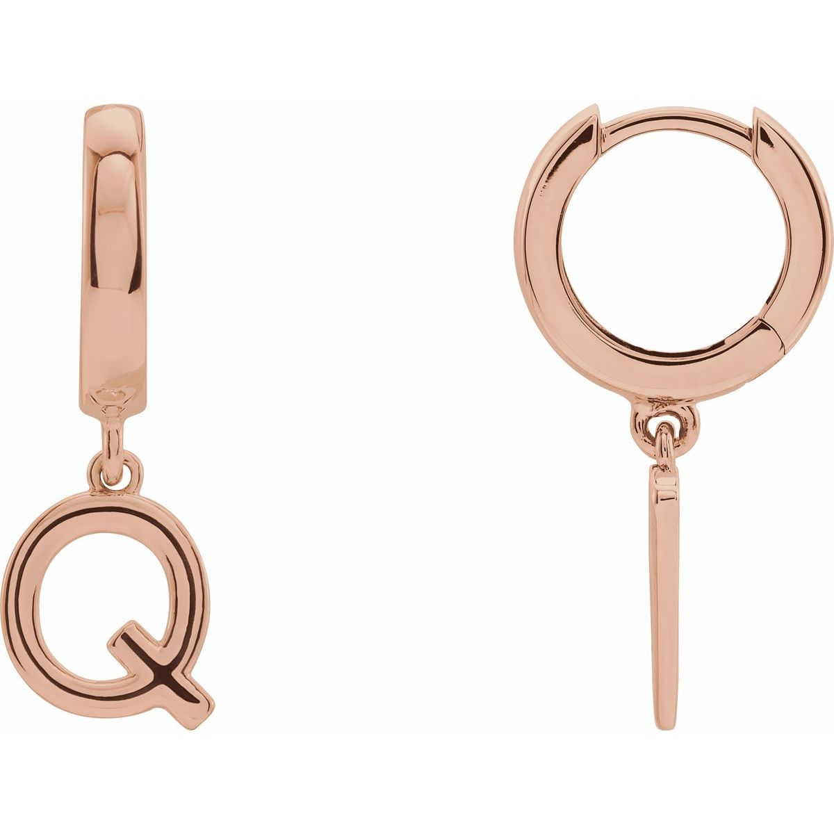 Initial Huggie Earrings