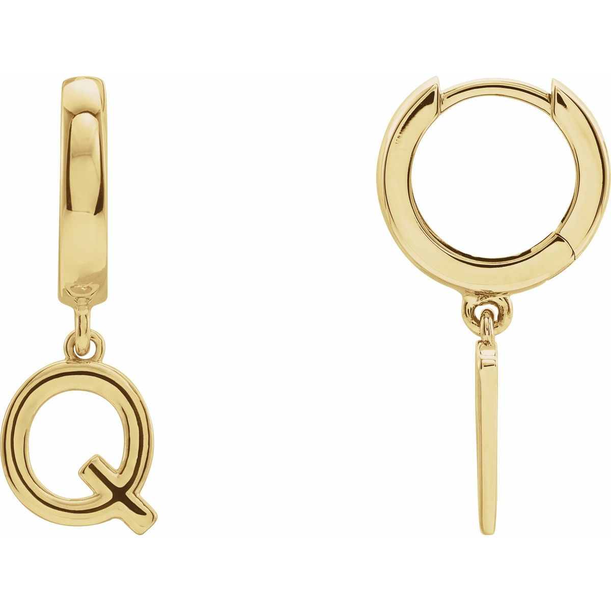 Initial Huggie Earrings
