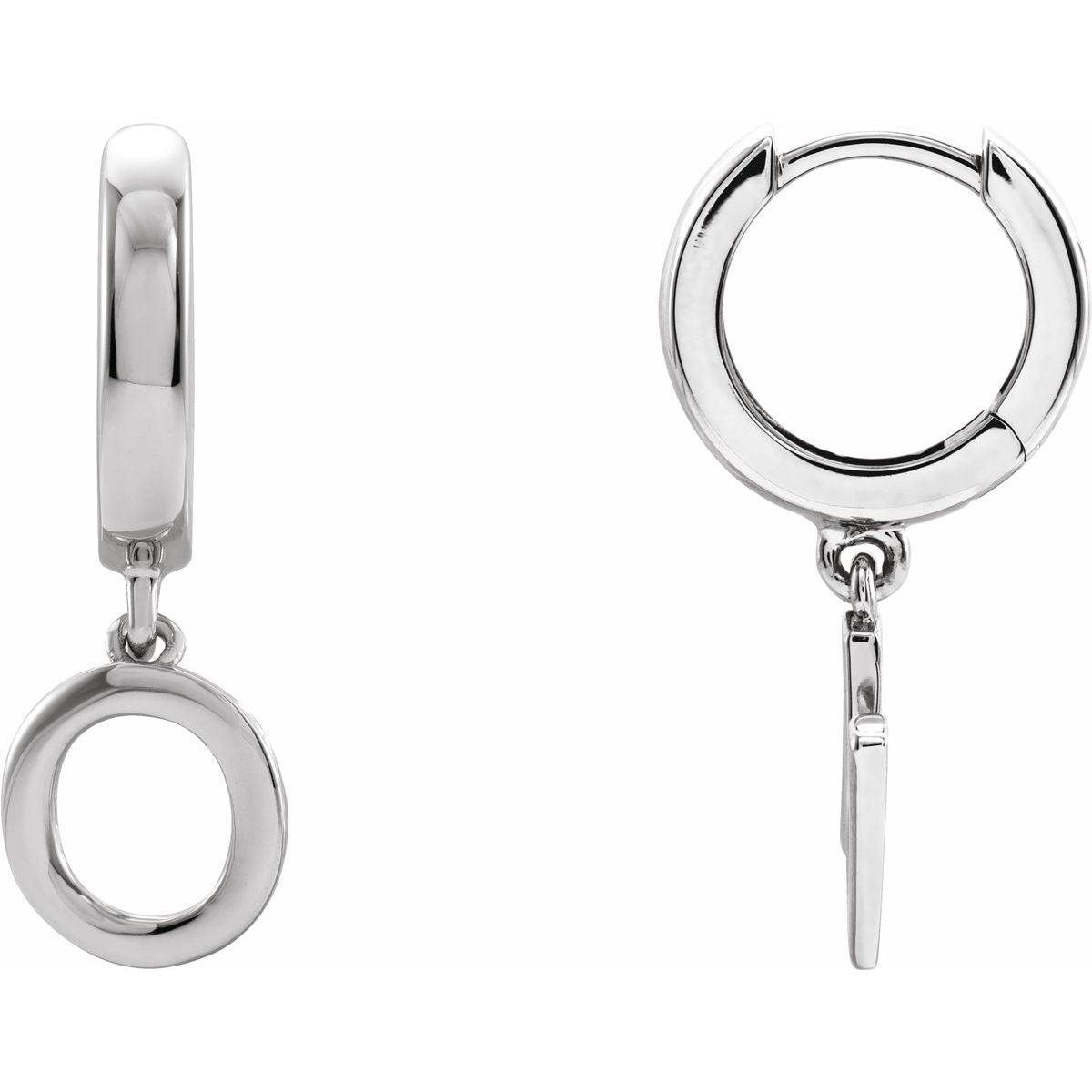 Initial Huggie Earrings