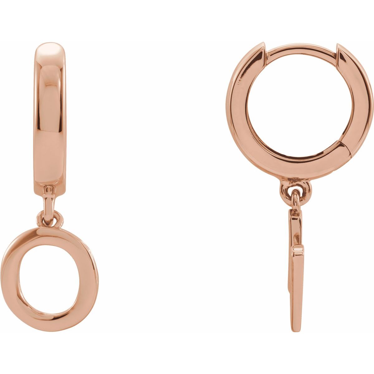 Initial Huggie Earrings