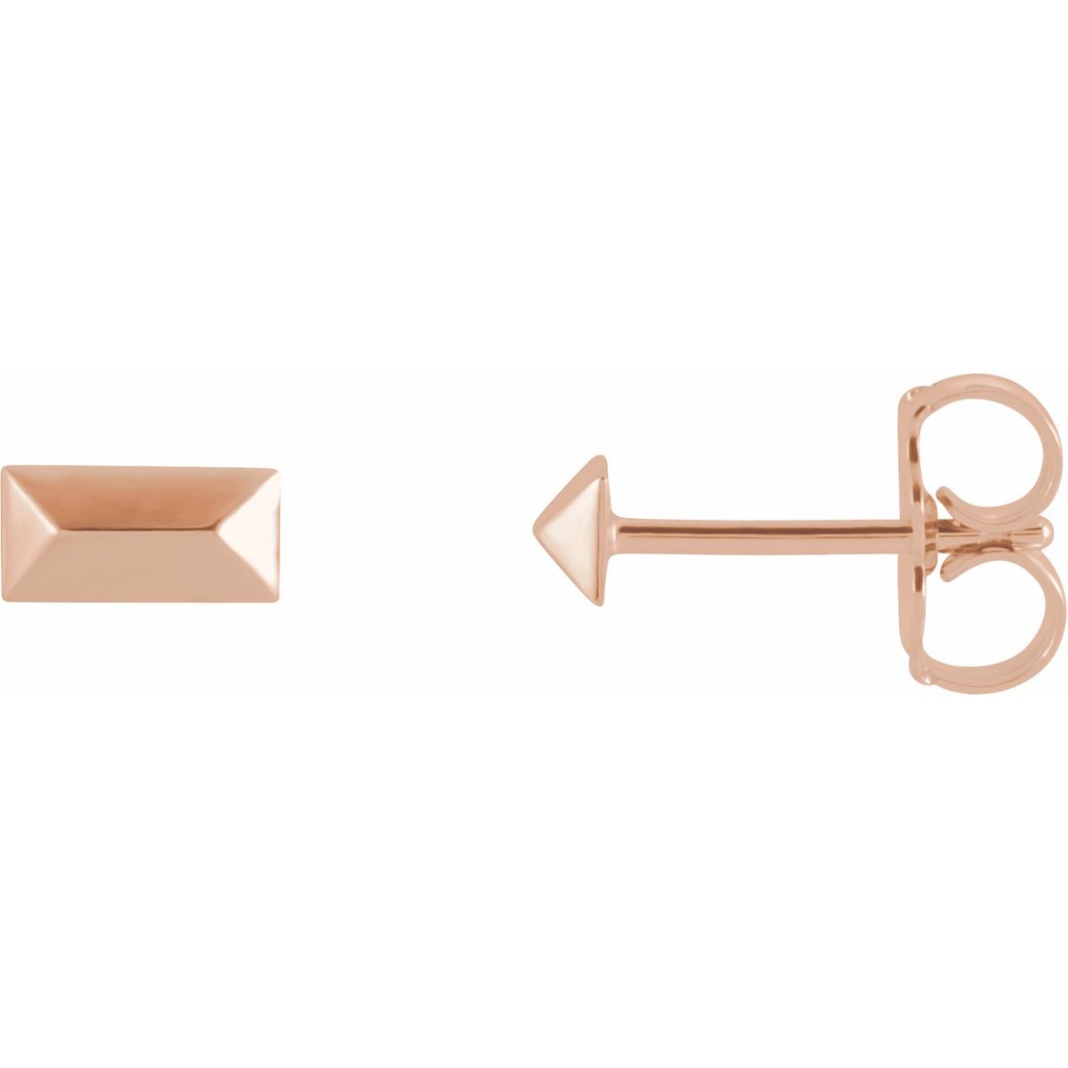 Geometric Stud Earrings (5.85 X 2.85 Mm)