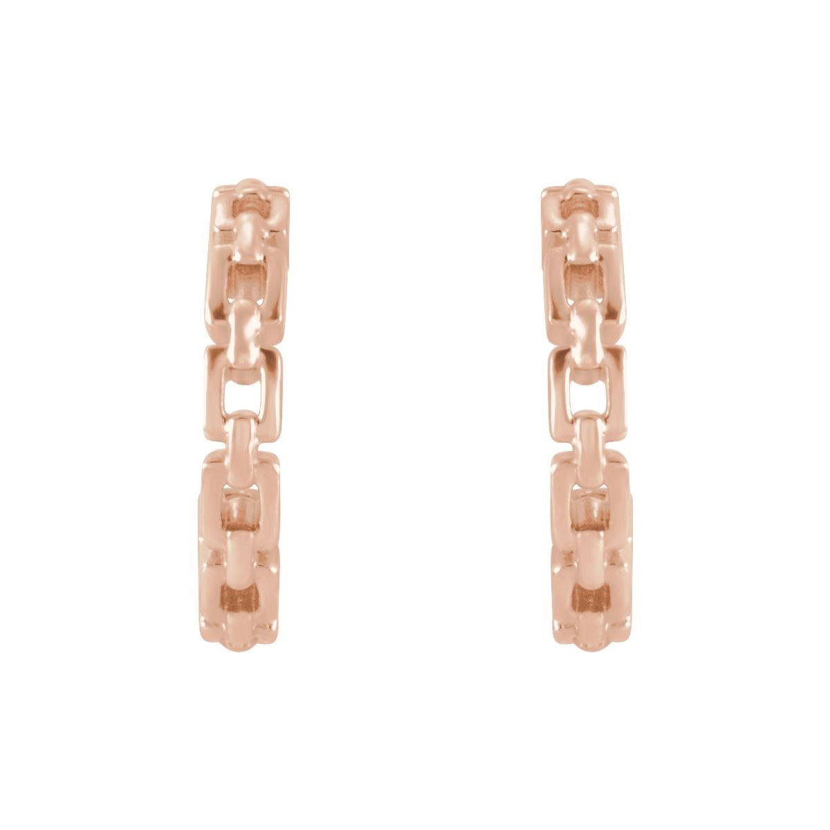 Chain Link Hoop Earrings (10.2 X 10.2 Mm)