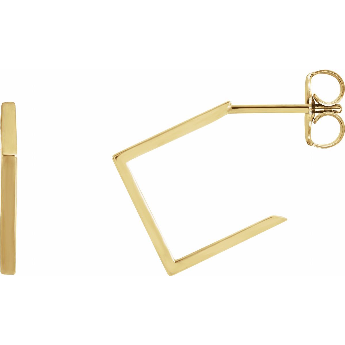 Geometric Hoop Earrings (15.76 X 1.38 Mm)