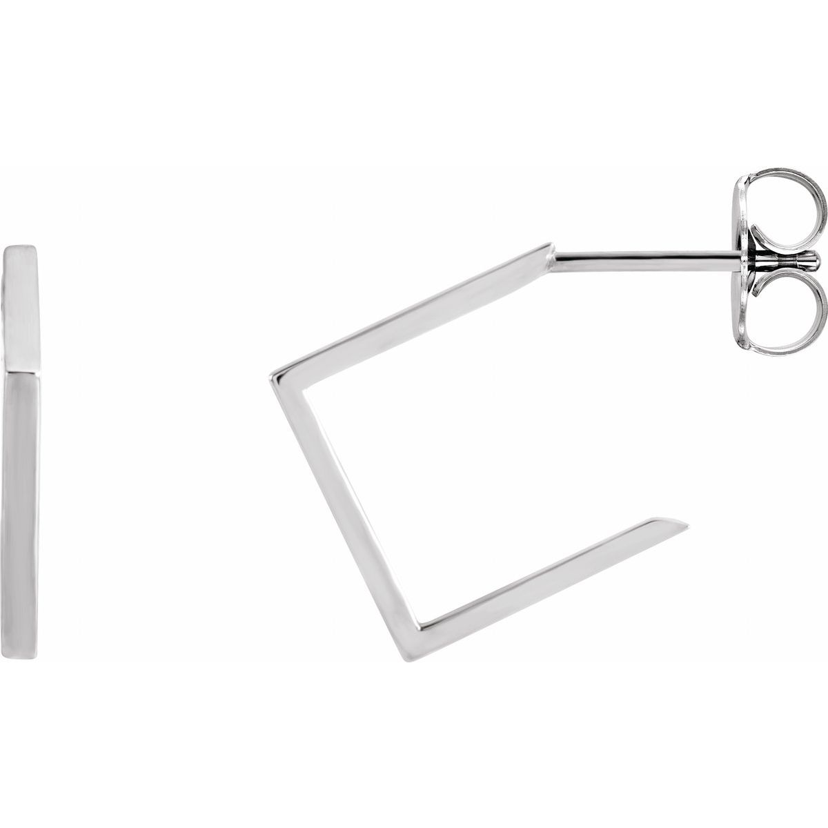 Geometric Hoop Earrings (15.76 X 1.38 Mm)