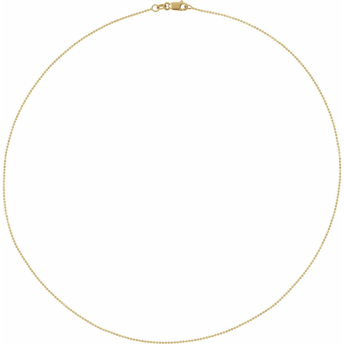 1 mm Diamond-Cut Bead Chain Bracelet (1 Mm / 7 In) - gallery - Series CH1093