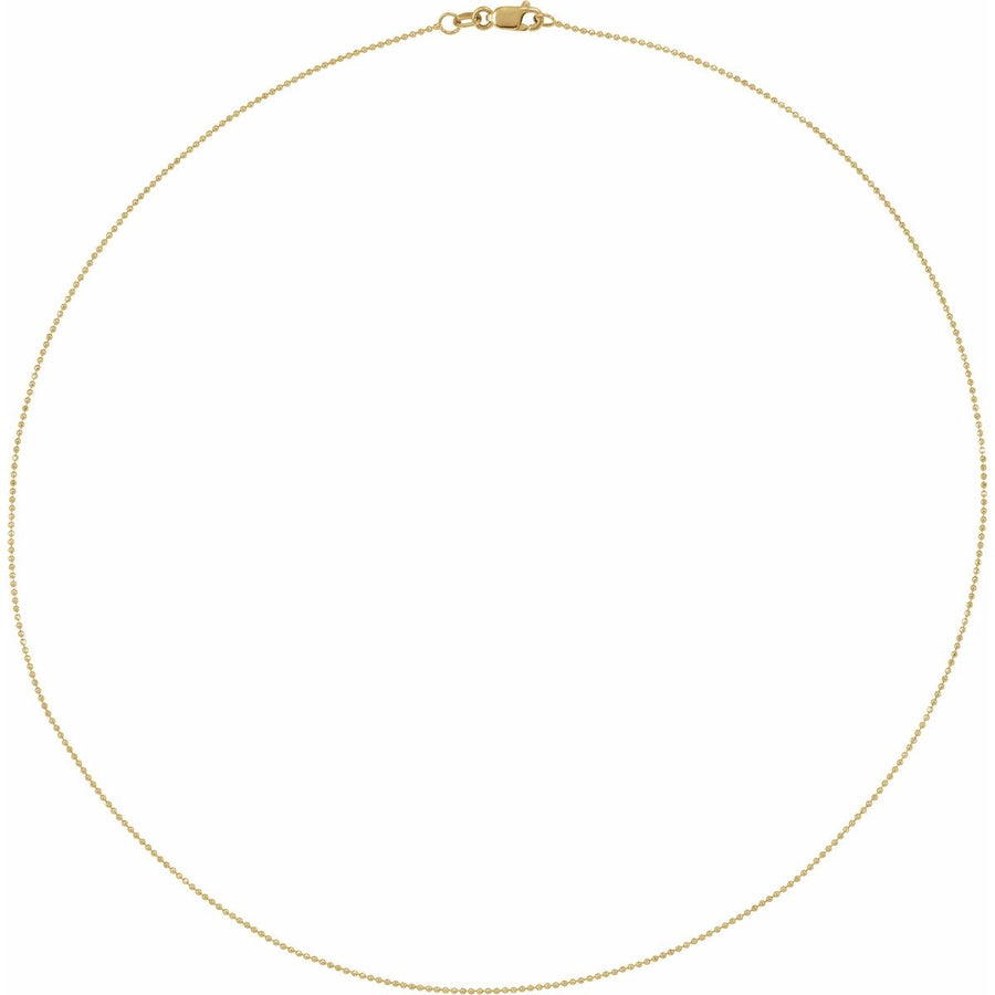 1 mm Diamond-Cut Bead Chain Bracelet (1 Mm / 7 In) - gallery - Series CH1093