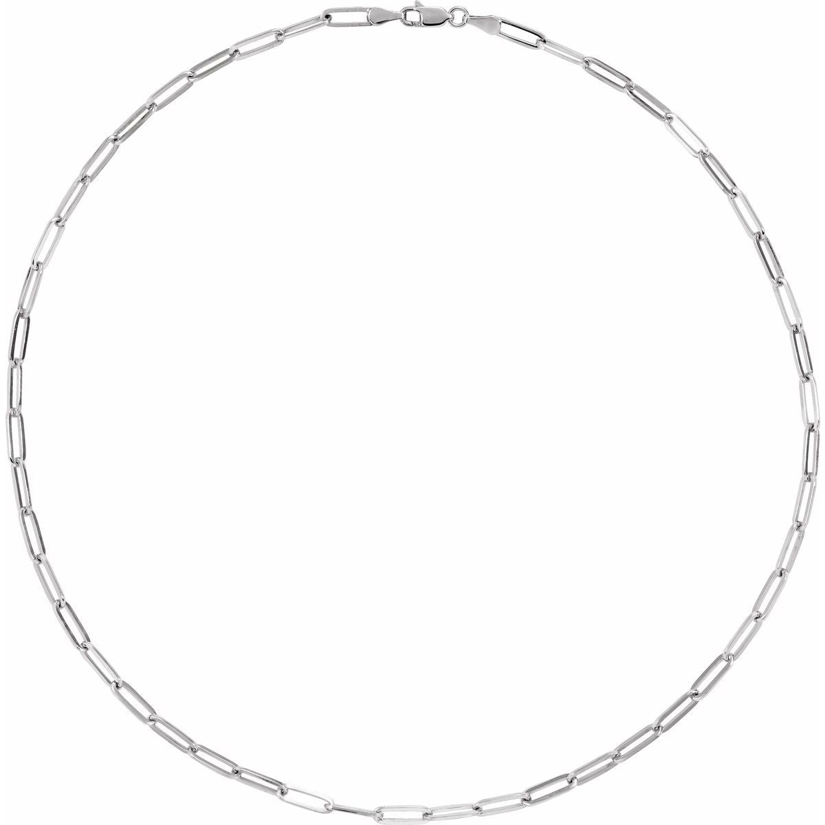 3.85 mm Paperclip-Style Chain Bracelet (3.85 Mm / 7 In) - gallery - Series CH1095