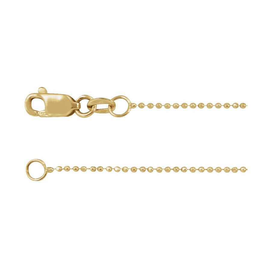 1 mm Diamond-Cut Bead Chain Bracelet (1 Mm / 7 In) - 14K Yellow Gold - Series CH1093
