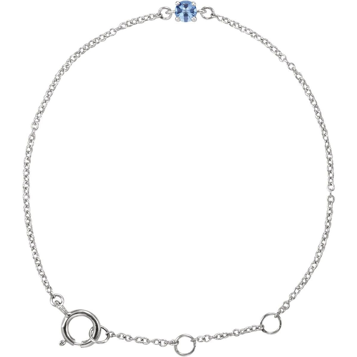 Youth Birthstone Bracelet - 14K White Gold - Series 653585