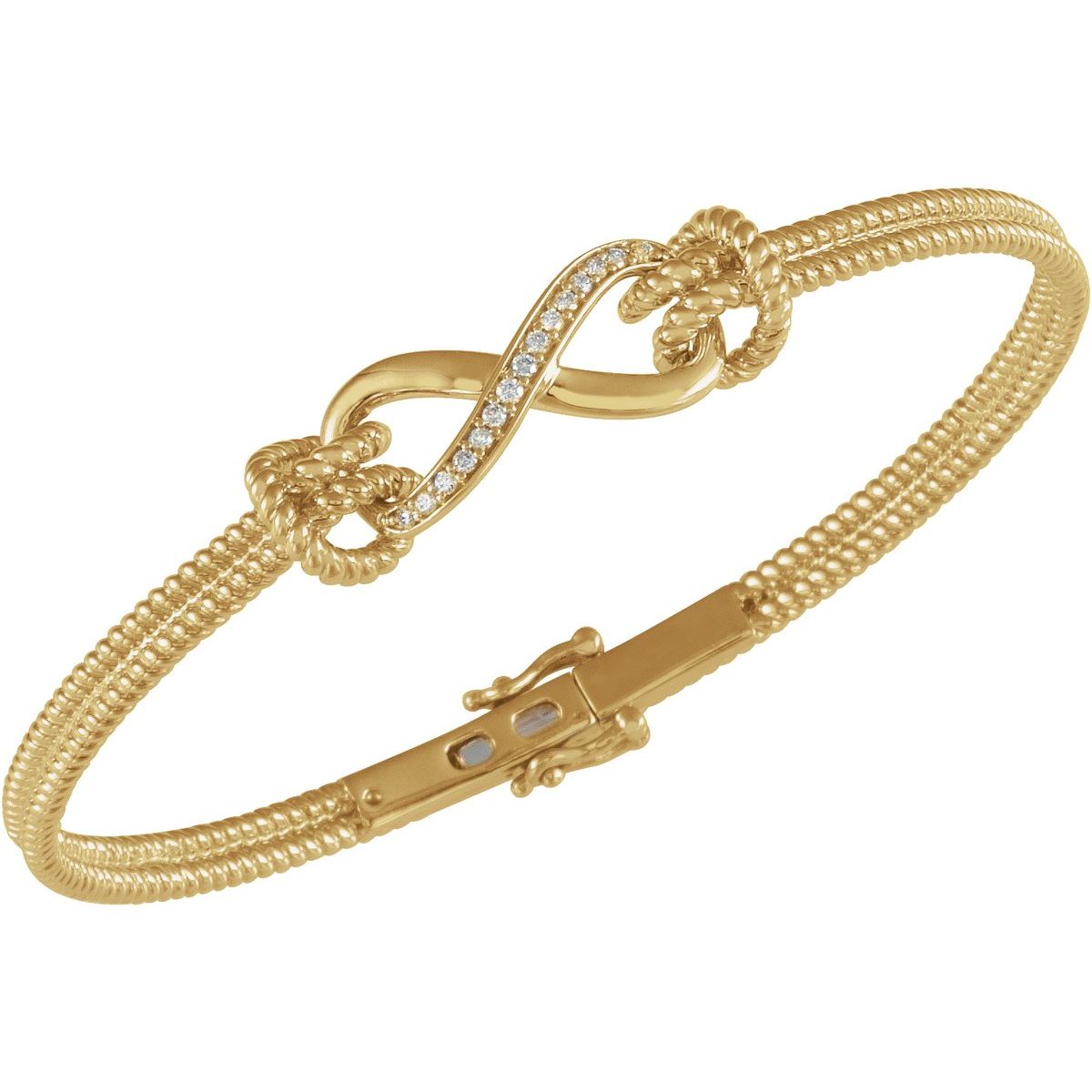 Infinity Rope Bangle Bracelet (9.6 Mm) - gallery - Series 653044