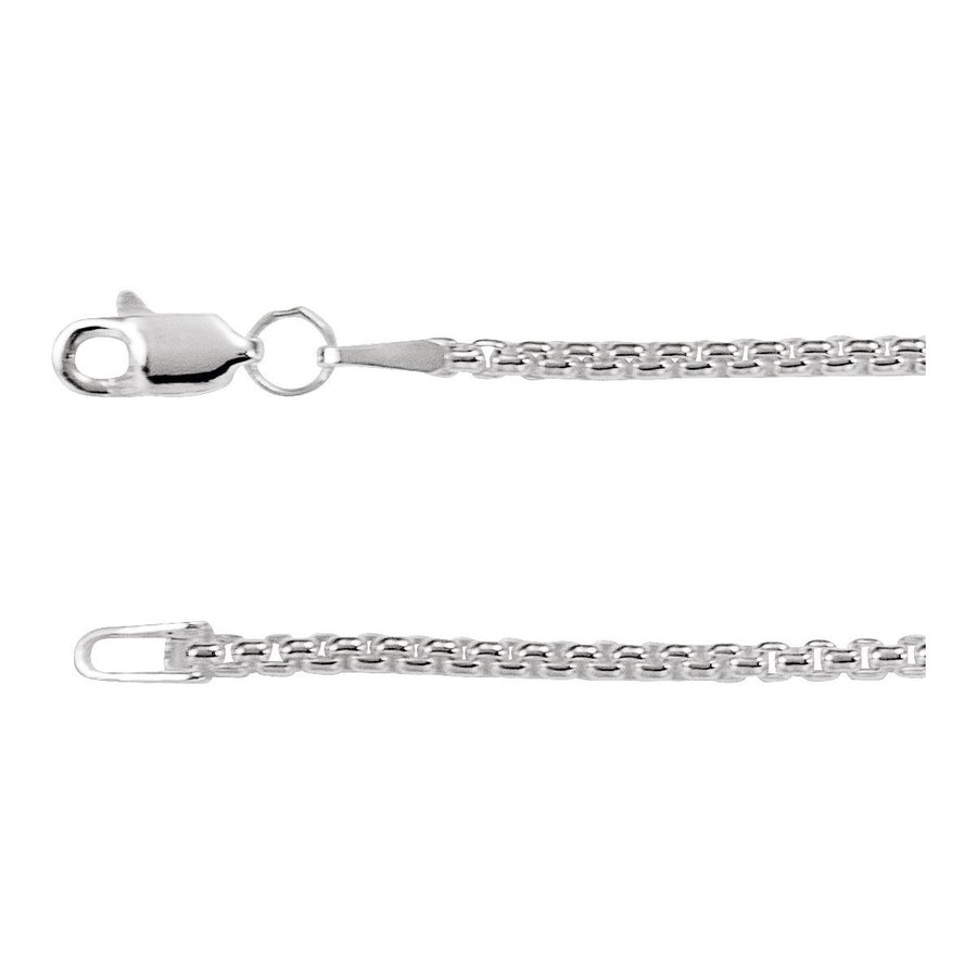 Rounded Box Chain Bracelet (1.8 Mm / 7 In) - Sterling Silver - Series CH1091