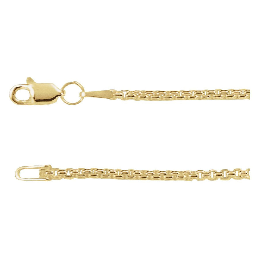 Rounded Box Chain Bracelet (1.8 Mm / 7 In) - 14K Yellow Gold-Filled - Series CH1091