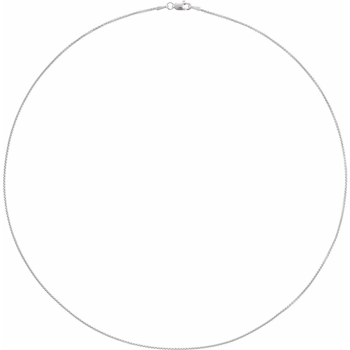 Rounded Box Chain Bracelet (1 Mm / 7 In) - gallery - Series CH1092