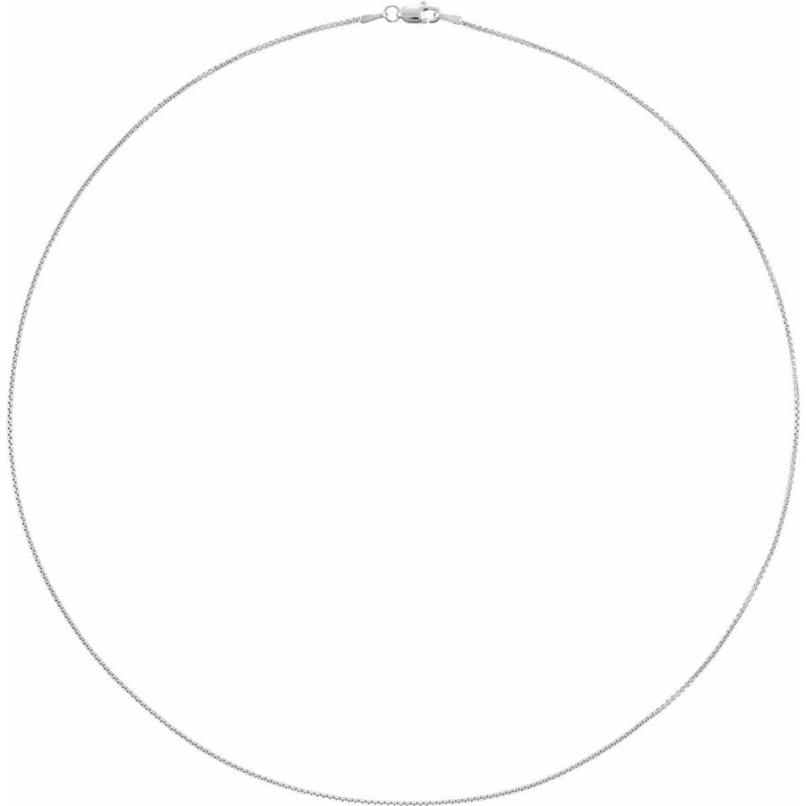 Rounded Box Chain Bracelet (1 Mm / 7 In) - gallery - Series CH1092