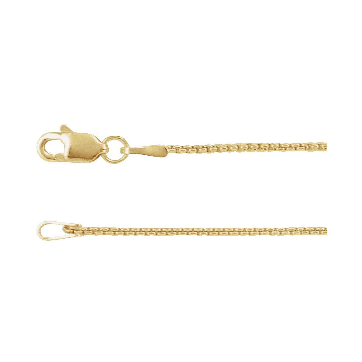 Rounded Box Chain Bracelet (1 Mm / 7 In) - gallery - Series CH1092