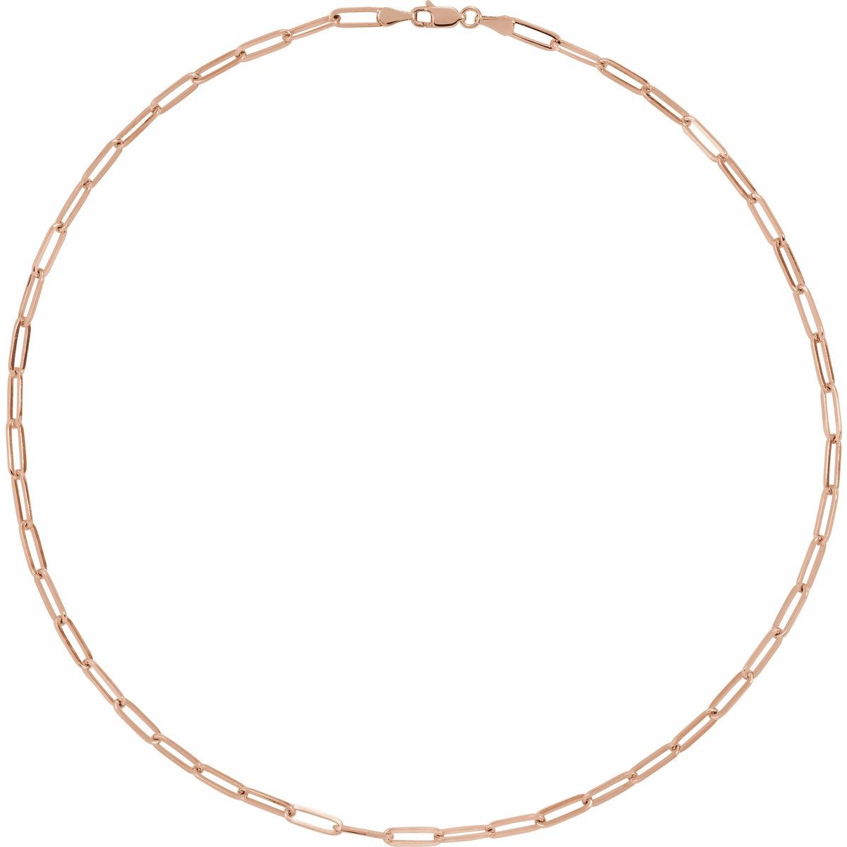 3.85 mm Paperclip-Style Chain Bracelet (3.85 Mm / 7 In) - gallery - Series CH1095